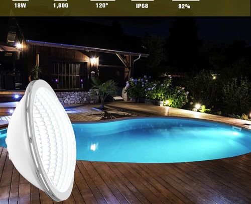 Lampa LED do basenu LyLmLe PAR56 18W IP68 12V DC/AC zimna biel POWYSTAWOWE na Arena.pl