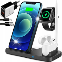 ŁADOWARKA INDUKCYJNA 4W1 DO MAGSAFE DO IPHONE 11 12 13 14 15 16 APPLE WATCH