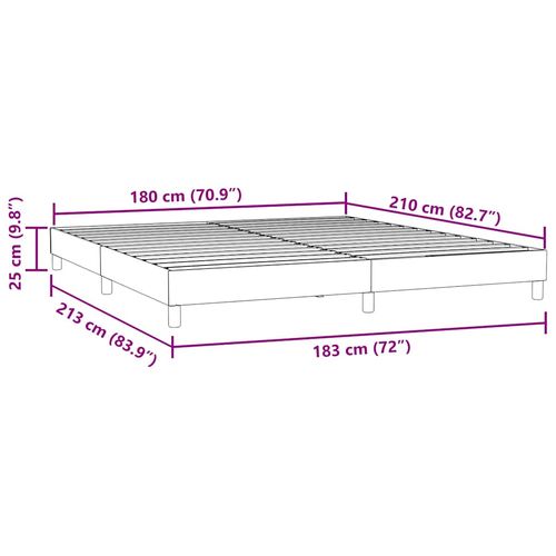 Łóżko Box Spring bez materaca Czarne 180x210 cm Aksamit na Arena.pl