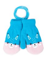 Rękawiczki dziewczęce jednopalczaste ze sznurkiem 14 YOCLUB