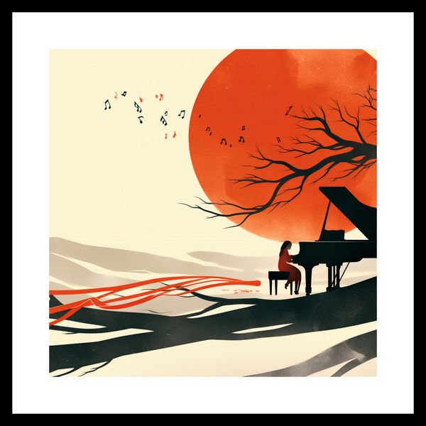 Plakat 40x40cm Pianistka zdjęcie 3