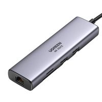 Hub USB-C UGREEN CM512 4K HDMI RJ45 2xUSB 3.0 SD TF 100W PD