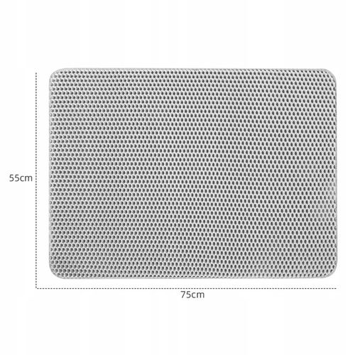 BARDZO DUŻA MATA POD KUWETE Dwuwarstwowa PODKŁADKA dla kota SZARA 75x55 na Arena.pl