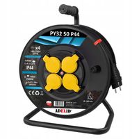 POLSKI PRZEDŁUŻACZ BĘBNOWY NA BĘBNIE 50M 3x2,5 H05VV-F OWY