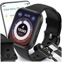 SMARTWATCH ZEGAREK MENU MĘSKI ROZMOWY POLSKIE SPORT GRY WODOODPORNY PULS
