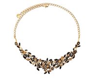 kolia czarne kwiatuszki z kryształkami z kolekcji blossom (c8157au/czar)