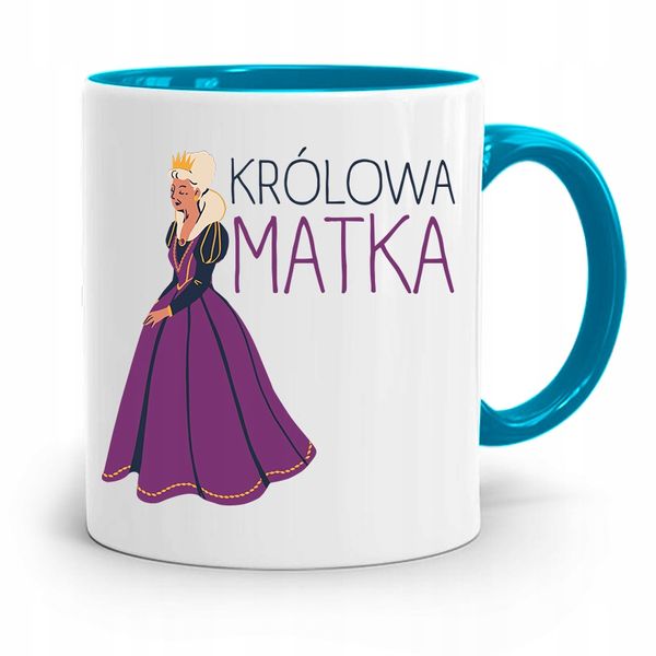 Kubek Błękitny Dla Mamy Matki Królowa Matka Z Nadrukiem Ze Zdjęciem zdjęcie 1