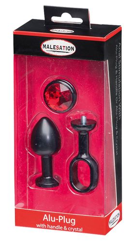 malesation alu-plug with handle & crystal small, black na Arena.pl