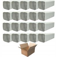 RĘCZNIK PAPIEROWY ZZ szary makulatura do podajników RĘCZNIKI 20BIND 4000SZT