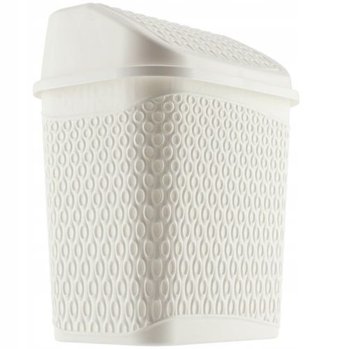 KADAX Kosz Na Śmieci Łazienkowy Biały 6,2L Uchylny Pojemnik na Arena.pl