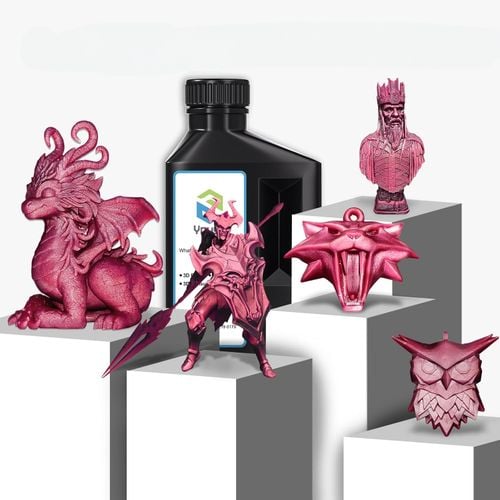 Żywica Do Drukarki 3D 1kg Metaliczna Czerwień Szybkoschnąca LCD DLP 405nm na Arena.pl