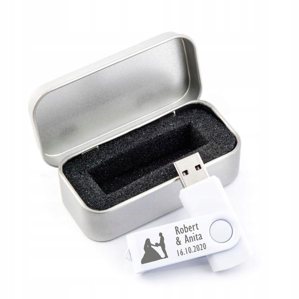 Pendrive 64 GB USB 2.0 pudełko + GRAWER ŚLUBNY zdjęcie 1
