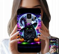ETUI DO SAMSUNG GALAXY S9 - CZARNY KOTEK HALLOWEEN SALEM DYNIA WZORY