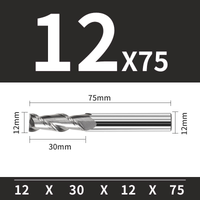 Frez trzpieniowy VHM 2-ostrzowy do aluminium Rozmiar: Ø12x36x12Dx75L