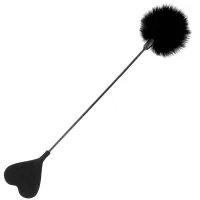darkness czarny bat dwustronny z piorkiem 40 cm