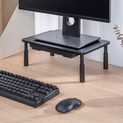 PODSTAWKA POD MONITOR LAPTOPA PODSTAWA PÓŁKA CZARNA REGULOWANA NA BIURKO na Arena.pl