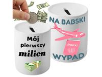 Skarbonka z twoim własnym dowolnym nadrukiem foto logo szablony