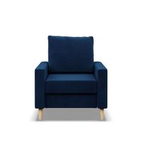Fotel skandynawski, MILO, velvet, 75x92x92 cm, granatowy | TYLETEGOTU