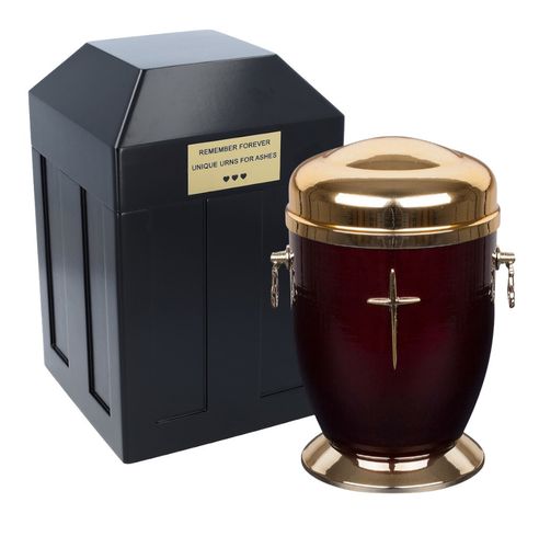 Zestaw pogrzebowy urna z ochronnym pojemnikiem Krzyż/Nisza/Plakietka na Arena.pl