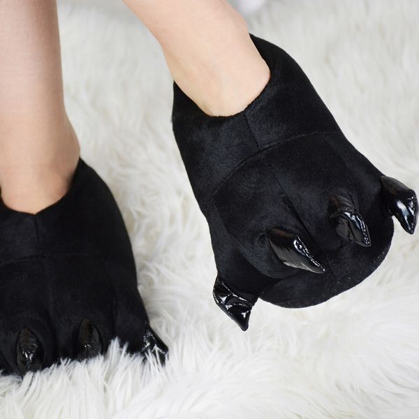 Kapcie pluszowe czarne rozmiar 40-46 zdjęcie 2