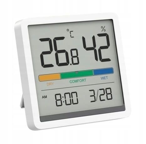 Stacja Pogodowa Pogody Higrometr Bezprzewodowa Termometr Czujnik Zegar Data zdjęcie 7