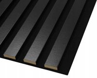 Lamele ścienne, akustyczne 54x275 cm na czarnym filcu - CZARNY 905