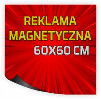 REKLAMA MAGNETYCZNA magnes na samochód auto 60x60 Magnesy reklamowe