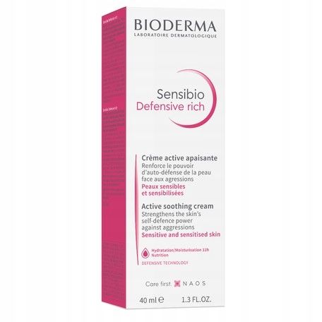 BIODERMA SENSIBIO DEFENSIVE Krem do twarzy kojący i wzmacniający 40 ml na Arena.pl