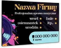 TABLICZKA REKLAMOWA szyld z dibondu nadruk 40x30 cm OPRAWA MUZYCZNA