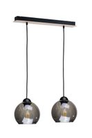 Lampa wisząca 2xE27 YUNO WOOD BLACK/NATURAL
