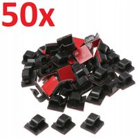 50x UCHWYTY HACZYKI KLIPSY DO LAMPEK SWIĄTECZNYCH GIRLAND SAMOPRZYLEPNE 3M