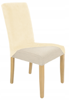 Pokrowiec Na Krzesło Ecru Welur Elastyczny