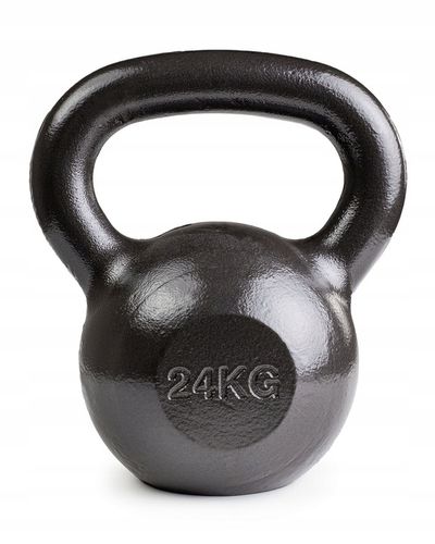 KETTLEBELL ODWAŻNIK DO ĆWICZEŃ KETTLE HANTLA HANTEL ŻELIWNY FITNESS 24KG na Arena.pl