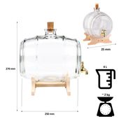 BECZKA BECZUŁKA SZKLANA 4L ANTAŁEK BIMBER WESELE