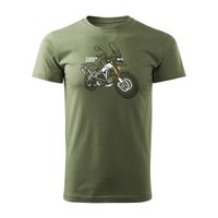 Koszulka motocyklowa z motocyklem na motor Triumph Tiger 1200 męska khaki REGULAR XXL
