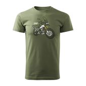 Koszulka motocyklowa z motocyklem na motor Triumph Tiger 1200 męska khaki REGULAR M