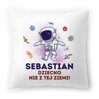 Poduszka Biała 40X40 Cm Dla Sebastiana Dziecka Z Nadrukiem Ze Zdjęciem