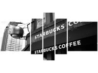 80CM 160CM OBRAZ 5 ELEM STARBUCKS MITH HUANG DRUK ŚCIENNY