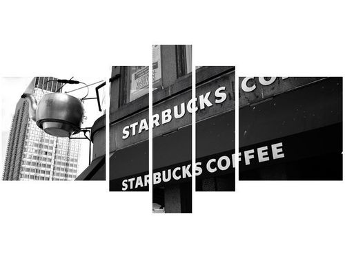 80CM 160CM OBRAZ 5 ELEM STARBUCKS MITH HUANG DRUK ŚCIENNY na Arena.pl