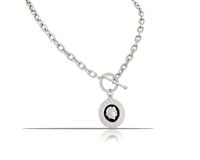 naszyjnik z malowaną na czarno monetą grecką (c22/mon/91/1ag)