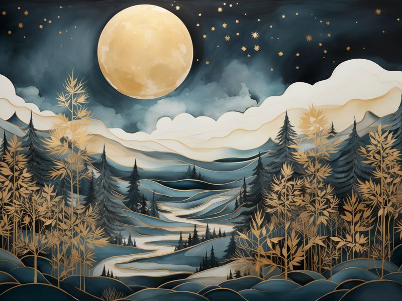 Plakat 40x30cm Szepty Nocnego Lasu zdjęcie 1