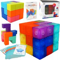 MAGNETYCZNA KOSTKA LOGICZNA PUZZLE magiczna ANTYSTRESOWA UKŁADANKA ZESTAW