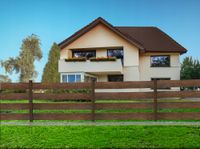 Przęsło ogrodzeniowe 200x120 z imitacją drewna