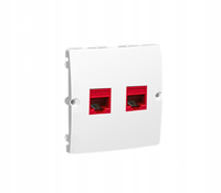 GNIAZDO KOMPUTEROWE 2x RJ45 5e SIMON BASIC BIAŁY
