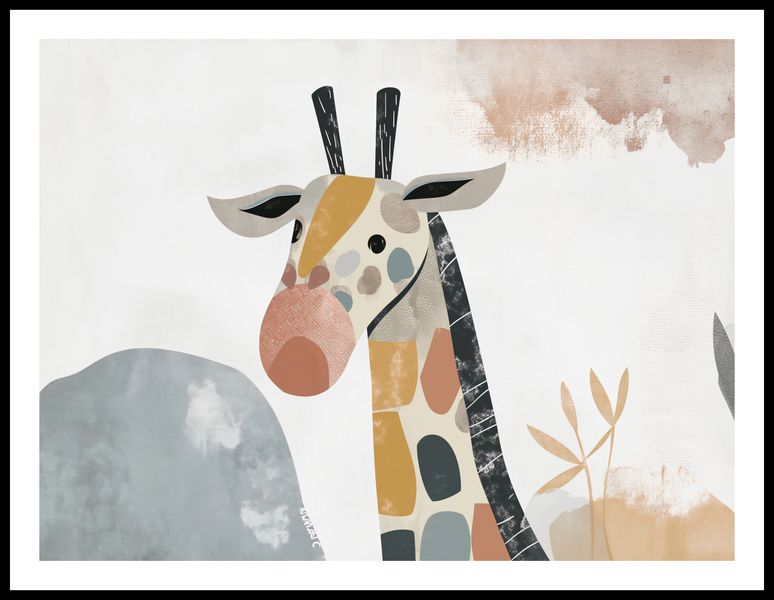 Plakat 80x60cm Żyrafa Bambino zdjęcie 3