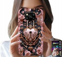 ETUI DO XIAOMI POCO X3 - KOBIECE, MODNE WZORY, KŁÓDKA SERCE RÓŻA