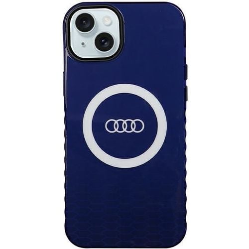 Audi nakładka do iPhone 15 Plus 6,7" niebieska IML Big Logo MagSafe Case na Arena.pl