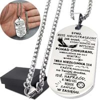 Prezent dla Syna Naszyjnik Zawieszka z Grawerem Idealny Prezent