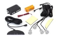 CZUJNIK PARKOWANIA 4-PUNKTOWY LCD + AUDIO SREBRNY