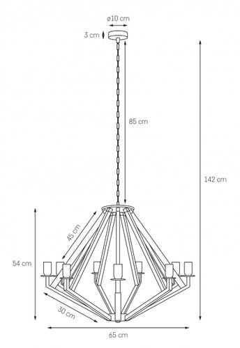 Lampa wisząca KASPA Nez 9 na Arena.pl